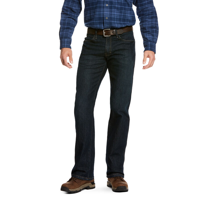 Pantalones Vaqueros Ariat Rebar M4 Relaxed Durastretch Basic Stackable Straight Leg Azules Oscuro Ho